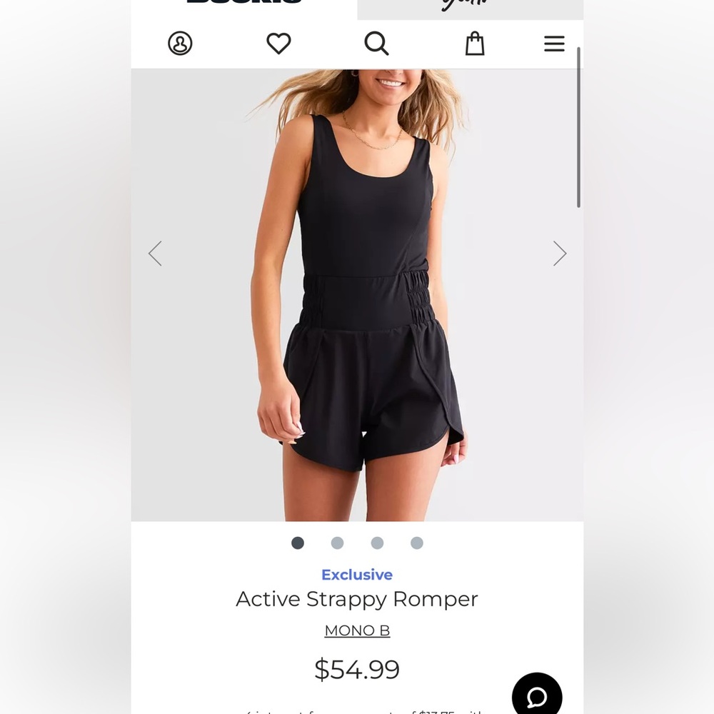Black Mono b one piece romper. Size Small, new with tags